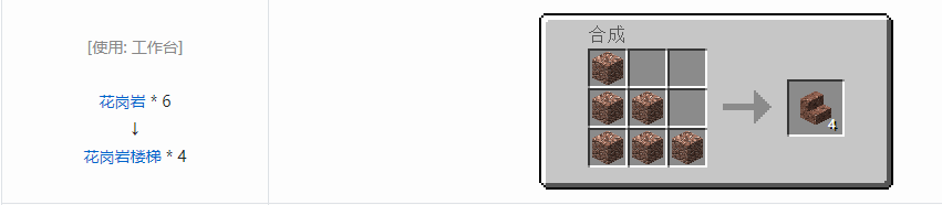 我的世界花岗岩楼梯怎么做