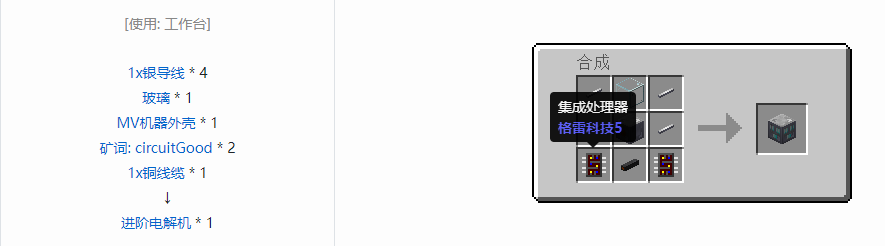 我的世界格雷科技5单方块机器合成表大全
