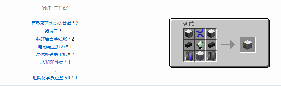 我的世界格雷科技5单方块机器合成表大全