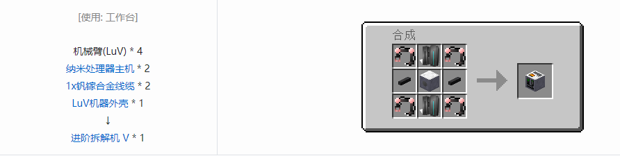 我的世界格雷科技5单方块机器合成表大全
