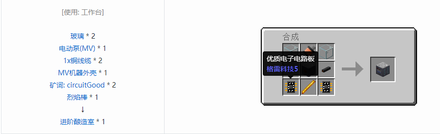 我的世界格雷科技5单方块机器合成表大全