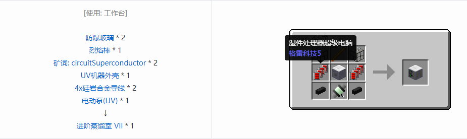 我的世界格雷科技5单方块机器合成表大全