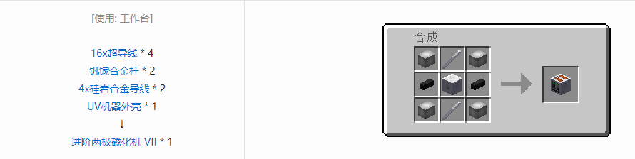 我的世界格雷科技5单方块机器合成表大全