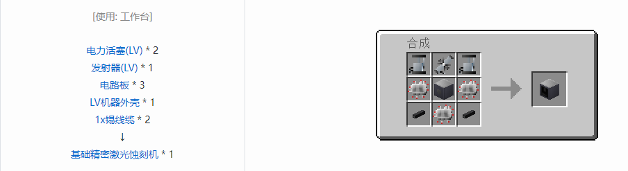 我的世界格雷科技5单方块机器合成表大全