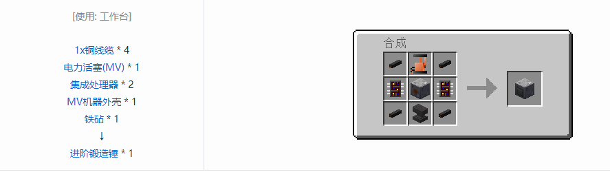 我的世界格雷科技5单方块机器合成表大全