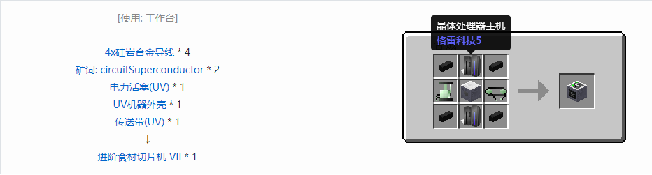 我的世界格雷科技5单方块机器合成表大全