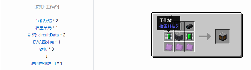 我的世界格雷科技5单方块机器合成表大全