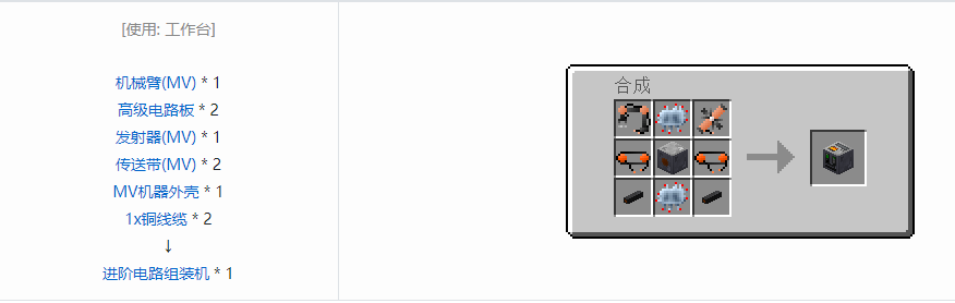 我的世界格雷科技5单方块机器合成表大全
