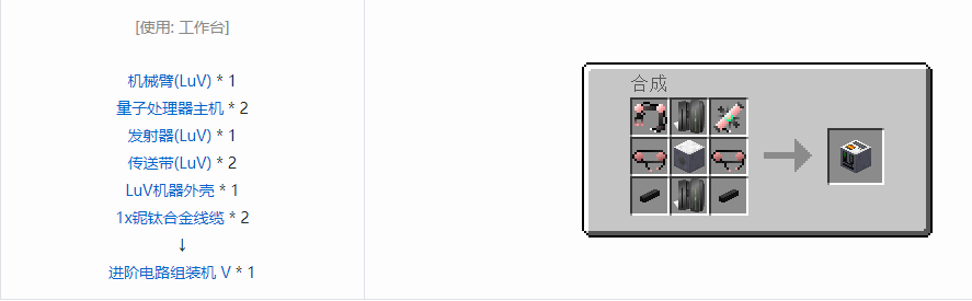 我的世界格雷科技5单方块机器合成表大全