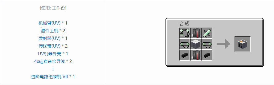 我的世界格雷科技5单方块机器合成表大全