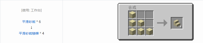 我的世界平滑砂岩楼梯怎么做