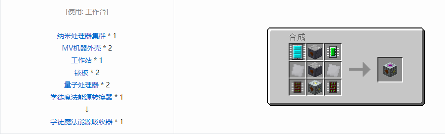 我的世界格雷科技5产能设备合成表大全