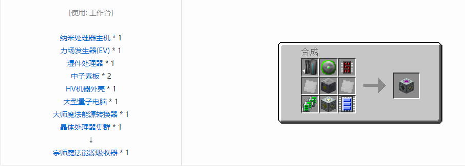 我的世界格雷科技5产能设备合成表大全