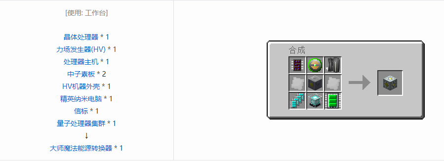 我的世界格雷科技5产能设备合成表大全