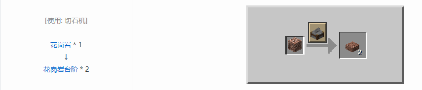 我的世界花岗岩台阶怎么合成