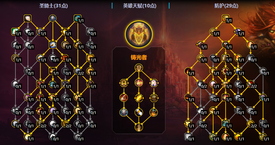 魔兽世界11.2防骑大秘境天赋加点一览