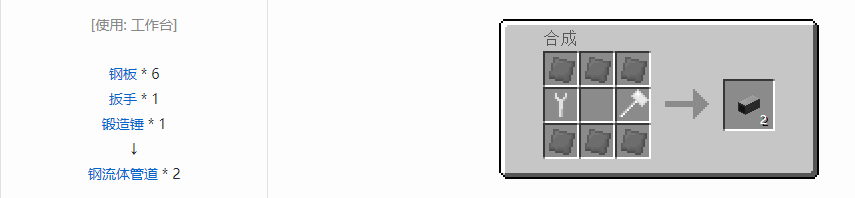 我的世界格雷科技5流体管道合成表大全