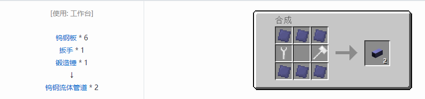 我的世界格雷科技5流体管道合成表大全