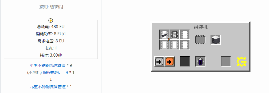 我的世界格雷科技5流体管道合成表大全