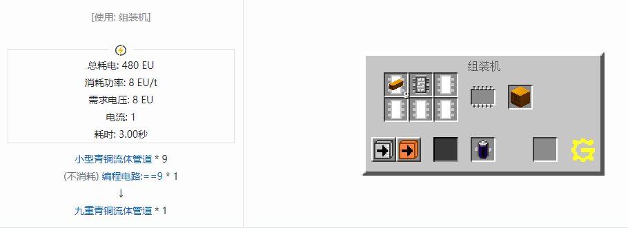 我的世界格雷科技5流体管道合成表大全