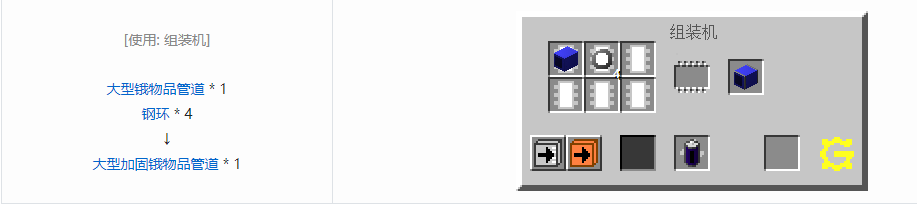 我的世界格雷科技5物品管道合成表大全