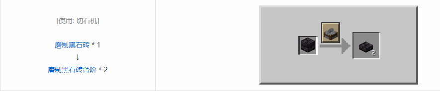 我的世界磨制黑石砖台阶怎么做