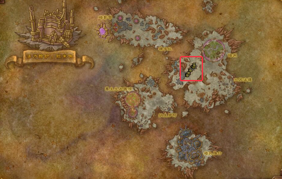 魔兽世界掠食者考加拉斯位置坐标