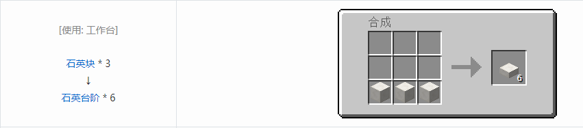 我的世界石英台阶怎么做