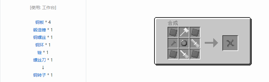 我的世界格雷科技5零碎材料合成表大全