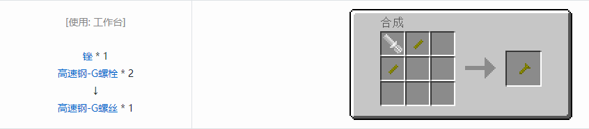 我的世界格雷科技5零碎材料合成表大全