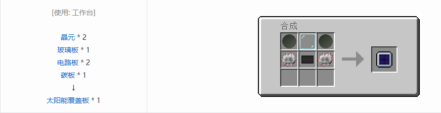 我的世界格雷科技5覆盖板合成表大全