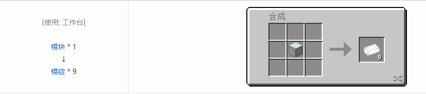 我的世界通用机械材料合成表大全