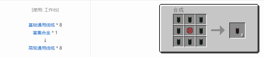 我的世界通用机械管道合成表大全