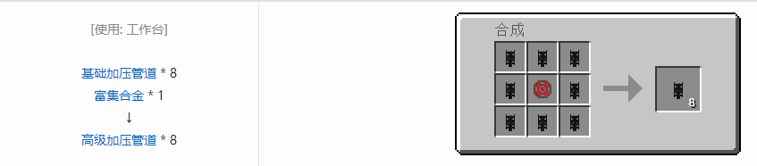 我的世界通用机械管道合成表大全