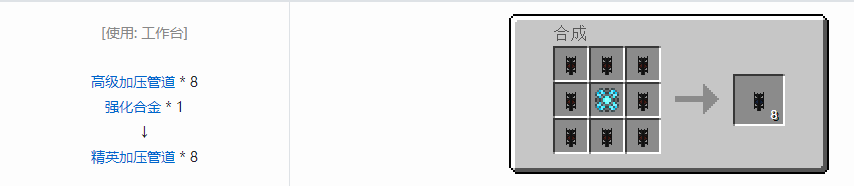 我的世界通用机械管道合成表大全