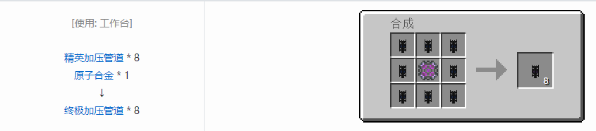 我的世界通用机械管道合成表大全