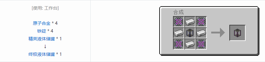 我的世界通用机械存储合成表大全