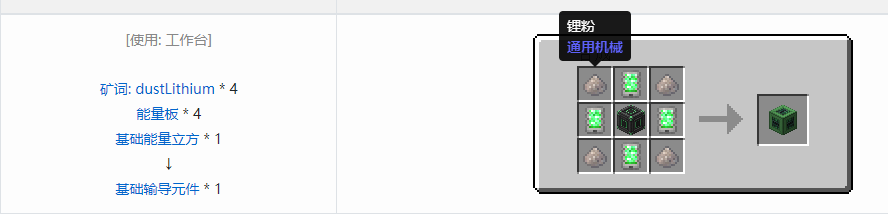 我的世界通用机械存储合成表大全