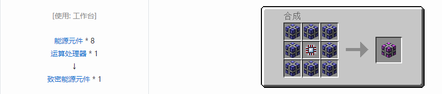 我的世界应用能源2机械合成表大全