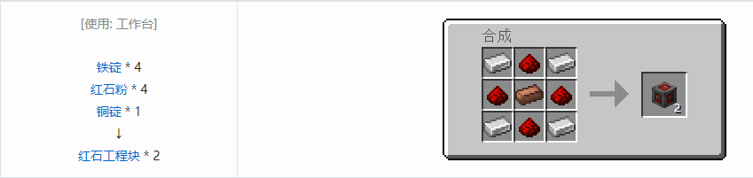 我的世界沉浸工程建筑方块合成表大全