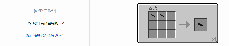 我的世界格雷科技现代版2x导线合成表大全