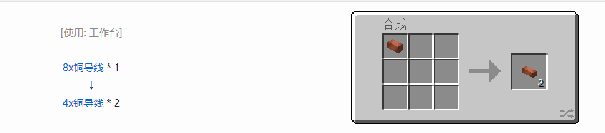 我的世界格雷科技现代版4x导线合成表大全