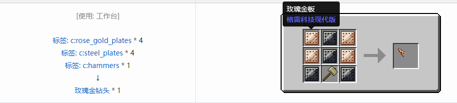 我的世界格雷科技现代版钻头合成表大全