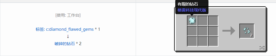 我的世界格雷科技现代版破碎宝石合成表大全
