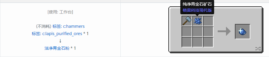 我的世界格雷科技现代版洁净粉合成表大全