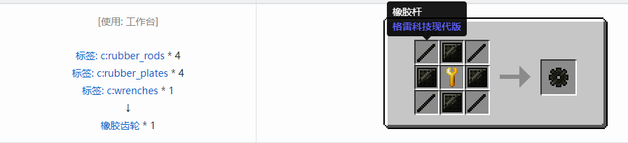 我的世界格雷科技现代版齿轮合成表大全