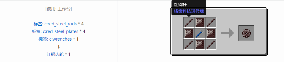 我的世界格雷科技现代版齿轮合成表大全