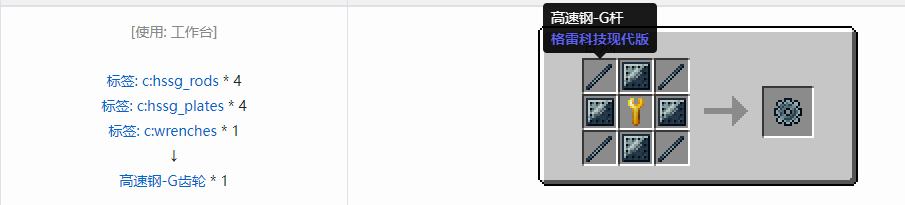 我的世界格雷科技现代版齿轮合成表大全