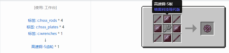 我的世界格雷科技现代版齿轮合成表大全