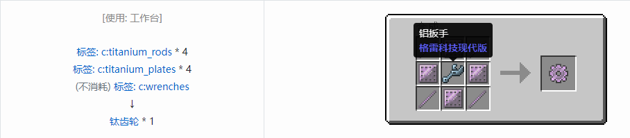 我的世界格雷科技现代版齿轮合成表大全